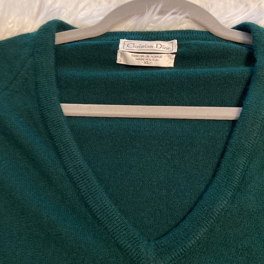 Christian Dior Man Sweater size XL excellent condition color dark green - Picture 16 of 16